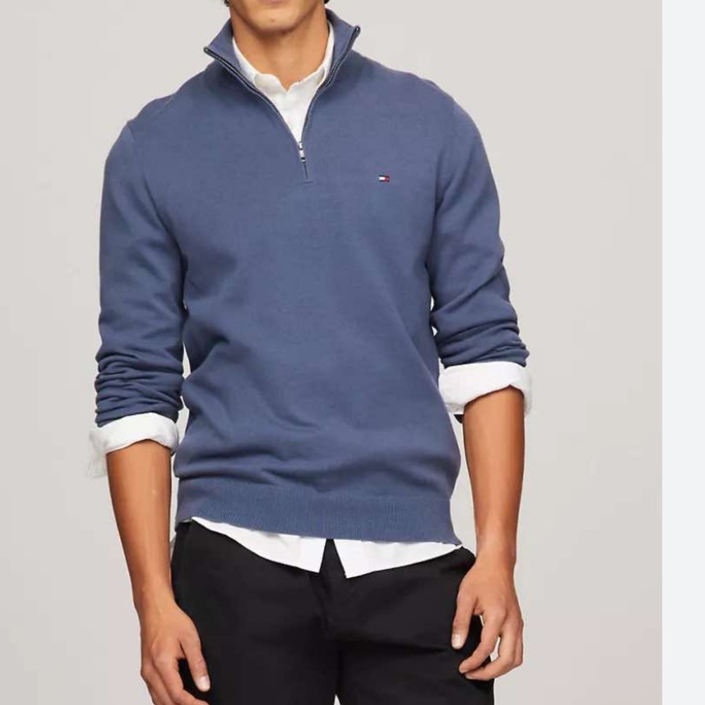 TOMMY HILFIGER CLASSIC QUARTER ZIP PULL OVER